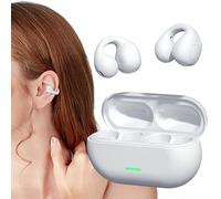 Clip On Headphones - Open Ear Wireless Headset, 5.3 Technology, 30 Hour Battery Life, Sweat Resistant Lightweight Design, Secure Fit | Sports Earphones For Workout Driving Camping Hiking