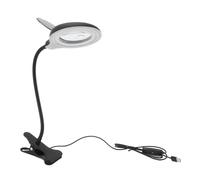 Clip On Magnifying Glass with Light Iron and PP Adjustable LED Magnifying Desk Lamp for Soldering Craft Reading