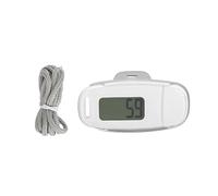 Clip on Pedometer for Walking Steps and Miles, 3D Step Counter for Walking, LCD Screen USB Rechargeable Portable Lightweight Pedometer with Lanyard and Clip for Women Men Kids (White)
