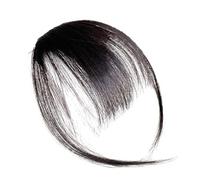 Clip on Real Hair Pony - Flecos de pelo humano con templos para mujer, clip en estilo, extensión de pelo cercano para regalo de hermana para novia, cobertura de la frente para un look diario, cosplay