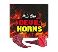 Clip On Red Devil Horns Hair Clips Halloween Vampire Fancy Dress (accesorio de disfraz)