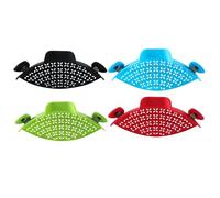 Clip On Silicone Pot Strainer - Adjustable Kitchen Drainer, Heat Resistant Pasta Clip Strainer, Non Slip Cookware Drain Tool, Multi Pot Edge Filter Accessory For Boiling Pasta Vegetables Meat Use