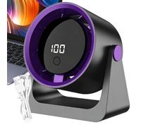 Clip On Table Fan 100 Speeds Digital Display Rechargeable Quiet Portable