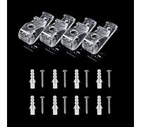 Clip P para Persianas Romanas,4 PCS Clip para Cortinas Transparentes con Tornillos Romanas Tornillos Ganchos de Plástico para Persianas Enrollables Romanas Verticales Control de Cable de Cadena