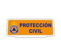 Clip Panel Plástico Visera Parasol Para Coche Protección Civil Retrorreflectante