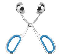 Clip para albóndigas, fabricante de bolas de arroz de acero inoxidable, molde para cuchara de comida no pegajoso, pinzas para hielo para pasteles, pinzas para bolas de frutas para (Azul)