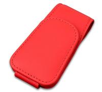 Clip para Anteojos de Auto para Fiat 500e Hatchback 2013-2019, Porta Anteojos para Visor Solar Cuero Soporte para Gafas de Sol para Coche,Red