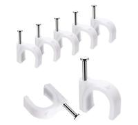 Clip Para Cable Con Clavo Clips for cables, 400 unidades, 4 mm, 6, 8 y 10, pared de alambre con clavos acero, Ethernet, tachuelas coaxiales(400pcs 10mm)