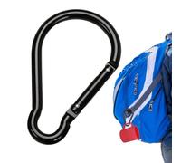 Clip para carabinero de aluminio, diseño sin bloqueo de 3,9 pulgadas, aleación de aluminio, clips grandes en forma de gourd para llaves, engranajes, mochilas, exteriores, camping, senderismo