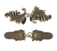Clip Para Cárdigan 1 Juego de broche Vintage for cárdigan, conjunto de broche, chal, blusa, broche for mujer, joyería de moda(Antique Bronze 3)