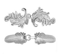 Clip Para Cárdigan 1 Juego de broche Vintage for cárdigan, conjunto de broche, chal, blusa, broche for mujer, joyería de moda(Antique Silver 3)