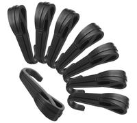Clip para Casco de Seguridad Negro de Plástico 12 Piezas