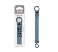 Clip para chupete BIBS Loop: elegante, operación segura con una mano, se adapta a todos los BIBS y a la mayoría de las marcas, lavable a máquina, a partir de 0 años. - Petrol