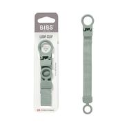 Clip para chupete BIBS Loop: elegante, operación segura con una mano, se adapta a todos los BIBS y a la mayoría de las marcas, lavable a máquina, a partir de 0 años. - Sage