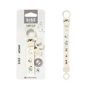 Clip para chupete BIBS x Moomins Loop: elegante, operación segura con una mano, se adapta a todos los BIBS, lavable a máquina, a partir de 0 años. - Ivory