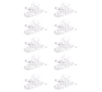 Clip para chupete de plástico transparente, soporte para chupete, clips para chupete, suministros de manualidades, clips duraderos para tirantes, 10 unidades