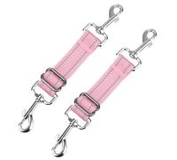 Clip para collar de perro, 2 clips retráctiles ajustables para correa de perro, conector de collar para arnés de seguridad con clip de cierre de respaldo de doble extremo para mascotas, gatos, perros