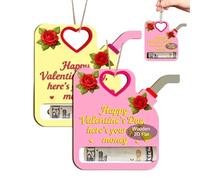 Clip Para Efectivo Navideño - 2 Piezas De Suministros De Fiesta Con Forma De Lata De Gas De Madera, De Clip Para Dinero Del Día De San Valentín Para Niños | Adultos Familia Amigos Cumpleaños Ha