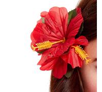 Clip Para El Cabello De Flor Roja Hawaiana Disfraz Para Adultos