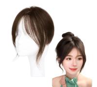 Clip Para El Cabello En Cabello Real De Cola De Caballo, Flequillo 360° Con Clip En Cabello 100% Natural Extensiones Cabello Cola Caballo Con Clip En Color Negro,Marrón,10 inch