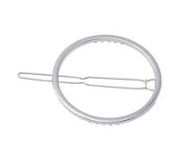 Clip para el pelo geométrico delgado clip de rana mujeres horquilla geométrica redonda hueco metal rana clips dorados plateados brillantes acabados accesorios para el cabello accesorio plata