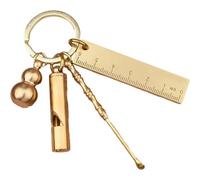 Clip para libros, marcapáginas, Brass Gourd Caliper Whistle Ear Spoon Pendant Keychain