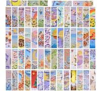 Clip para libros, marcapáginas, Landscape Art Painting Paper Bookmarks Pack Of 60 Multicolor 4.72x1.57 Inches