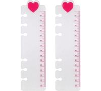 Clip para libros, marcapáginas, Pack Of 2 6-Hole Binder Divider Ruler Bookmark For A6 Loose-Leaf Notebooks Pink