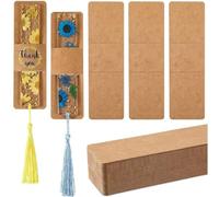Clip para libros, marcapáginas, Pack Of 30 Resin Bookmark Kraft Paper Sleeve Cover Display Card For Packaging Brown