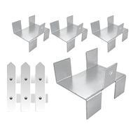 Clip para Paneles de - Fijador Metálico Alta Resistencia Sin Taladro,4 Clips Acero para Paneles de Valla | Para Madera, Hormigón, Pérgola, Porche, Cancela, Exterior, Patio Trasero, Jardín,