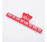 Clip para partituras de música de plástico ABS para piano y libros, guitarra, violín, práctica, rojo, amarillo, azul, negro, 4 x 2 cm (rojo)
