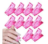 Clip para puntas de uñas, abrazaderas para uñas de gel, 10 piezas de molde de uñas de extensión de formas de uñas de gel de polietileno, Práctico clip de uñas de gel de polietileno para extensión de u