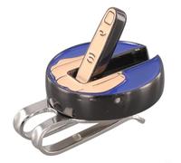 Clip para sombrero de golf con marcador de bola de dedo medio y fijación magnética para una colocación segura, ligero y (azul)