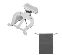 Clip para Trombón Lira de Marcha, Soporte Plateado Abrazadera y Bolsa de Almacenamiento Clip Portátil para Partituras Accesorios para Principiantes en la Práctica de Bandas de Marcha