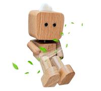 Clip Para Ventilación De Ambientador Para Coche - Clip De Salida De Aire Acondicionado Con Diseño Robot De Madera | Decoración Aromática Interior Para Coche, Hogar, Cocina, Habitación Y Baño