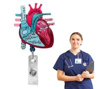 Clip per nome a cuore: porta badge a forma di cuoree e clip per documenti, robusto e pratico | Portaclip per biglietti da visita, Design anatomico del cuores per e personale infermieristico