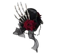 Clip plano con diseño de flor para el pelo, accesorio único para Halloween, cortador de palmas, elegante, flores, clip para el pelo, accesorios para fotos
