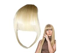 Clip - Poni, clip para mujer, pelo humano, flequillo, extensiones de pelo, flequillo, cubre el cabello más fino, uso diario para amigas en viajes