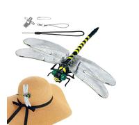 Clip realista de | Pin artificial realista de, 2 cordones incluidos | Repelente de moscas, 4 formas de llevar, artesanía decorativa para camping, golf, montañismo