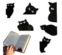 Clip Segnalibri Magnetici - Divertente Gatto Nero Magnetic Bookmark Clip, Contrassegno Magnetico Per Libri, Segnalibro Pennarello Magnetico | Magnetic Bookmark Clipes Per Studenti Insegnanti Ufficio