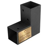 CLIP & SHADE - Conector de postes de 100 x 100 mm en L de 2 vías, soporte para postes de madera de 10 x 10 cm, zapato de viga galvanizado y recubierto de polvo, para pérgola, garaje, cubierta de