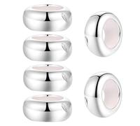 Clip Stopper Charms Sterling Silver Rondelle Spacer Bead for Pandora Charm Bracelets