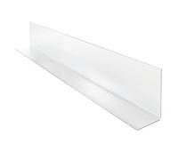 Clip Strip Divisores de estante: montaje adhesivo transparente 1" H x 11-9/16" L Corp., PVC transparente de 15 miles, separador de tablones minoristas, artículo SD-1512, paquete de 50
