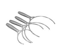 Clip Sujeta Platos de Acero Inoxidable, Juego de 4 Pinzas Antideslizantes, Resistentes al Calor, Tamaños Diversos - Manejo Seguro, Diseño Ergonómico, Ideal para Cocina y