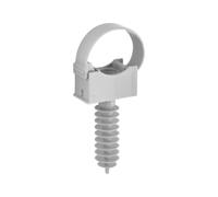 Clip Tubo Fijación Simple Ø 16 A 20 Mm Gris Bolsa De 10