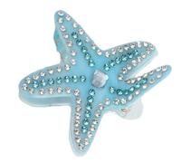 Clip único con forma de estrella de mar y diamantes de imitación para el pelo de los océanos a la moda, adecuado para varios peinados y vacaciones