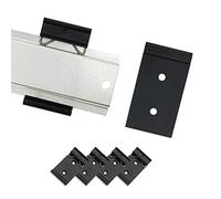 Clip universal de montaje en riel DIN de 1.08 pulgadas de ancho, soportes de montaje de riel DIN, abrazadera fija de aleación de aluminio, clip de relé de estado sólido para riel DIN de 35 mm, negro,