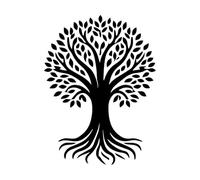 Clipart del logotipo del árbol de la vida celta Calcomanías de pared de vinilo 38x50.8cm Incluye kit de película de transferencia Negro
