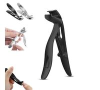 Clipdoc Max Toe Nail, Clipdoc Max Nail Clippers, Wide Jaw Opening Anti-Splash Slanted Nail Clipper,Clipdocmax Toenail Clippers for Senior,Clipmaster Pro for Thick Nails (Black,A)