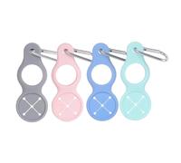 CLIPES DE BOTOR DE AGUA 4 PCS Silicona portátil Soporte de botella de agua de doble agujero con carabinador para actividades al aire libre para acampar caminata de pescado Viajamiento, color ale